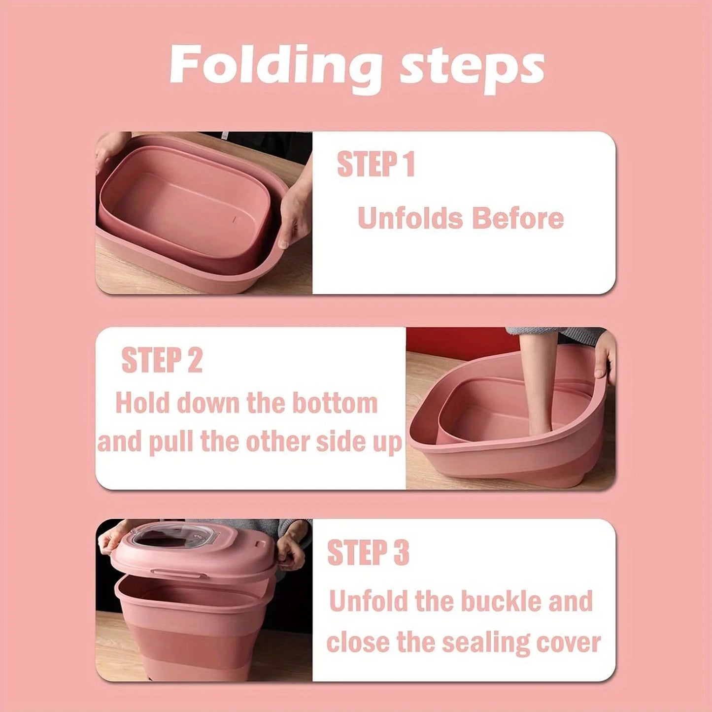 Dog Food Storage Container - Collapsible Dog Food Container with Airtight Lids, Moisture-Proof Pet Food Storage Container