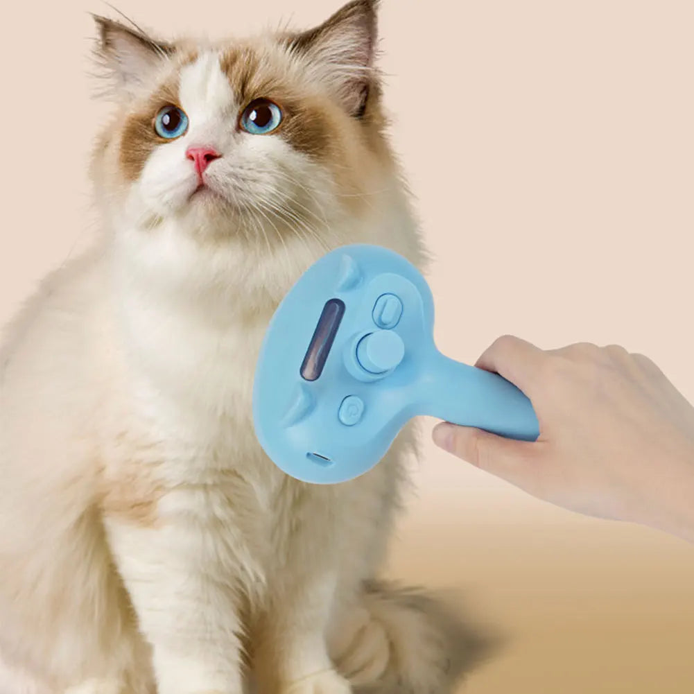 Cat Steam Brush Hair Remover Brush Multi-Function Cat Grooming Brush Floating Hair Brush Dematting Comb for Small & Large Pets