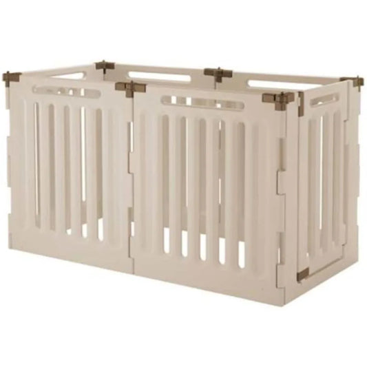 Convertible Indoor/Outdoor Pet Playpen, Large, Soft Tan/Mocha