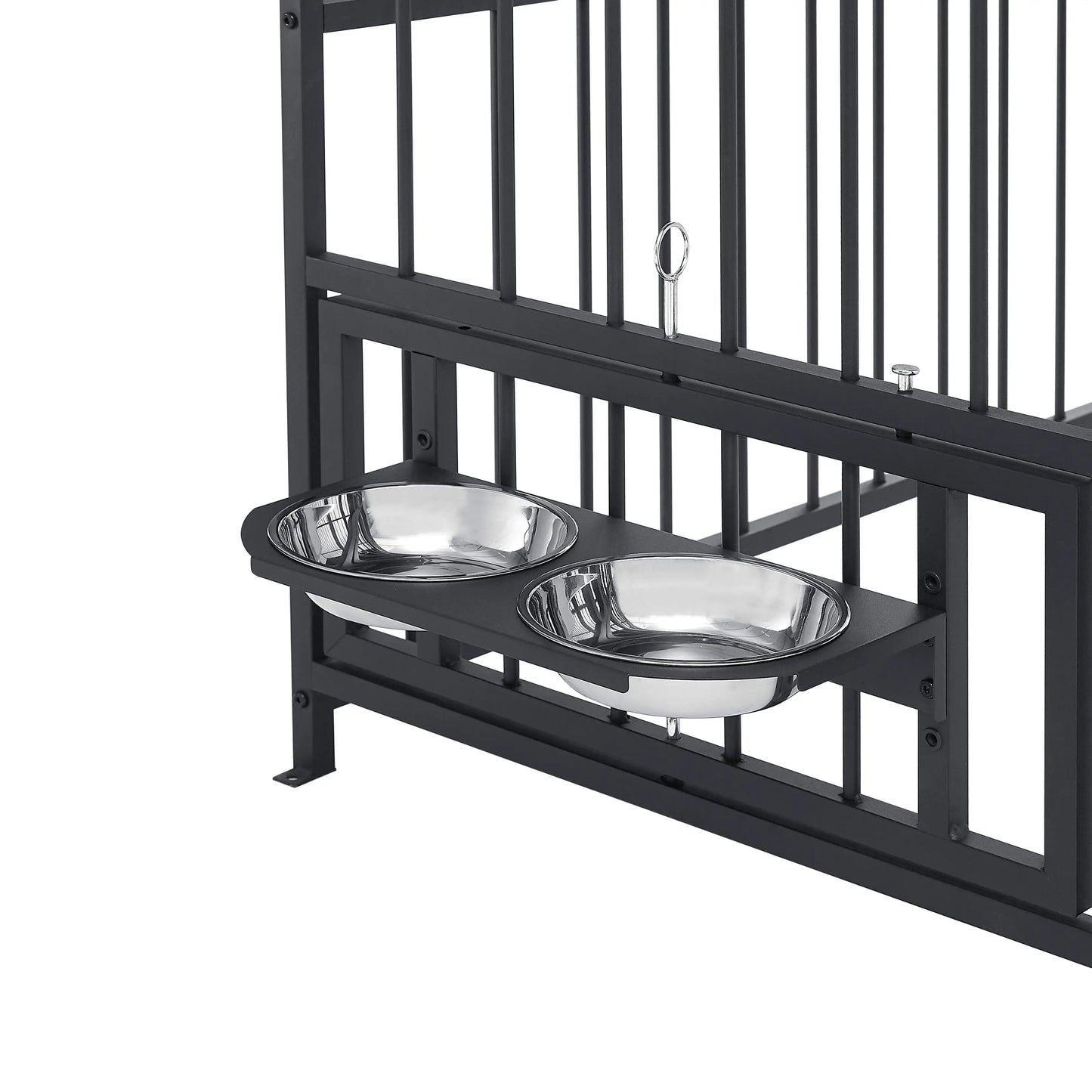 Large Dog Kennel Outdoor Pet Pen Enclosure Metal Coop Fence with Roof Cover