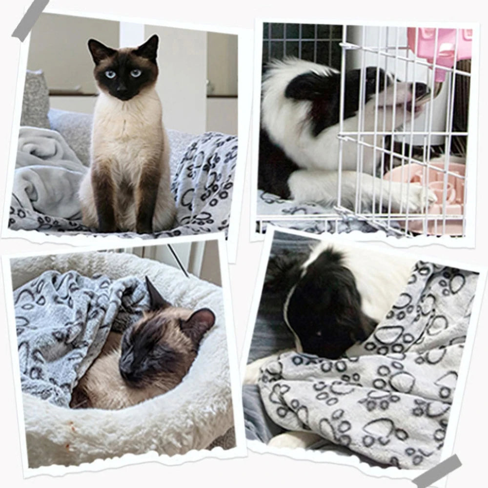 Soft Fluffy Sleeping Blanket for Dogs Comfortable Pet Blanket Cat Cover Warm Thin Fleece Puppy Bed Mat Sleep Sheet Pet Supplies