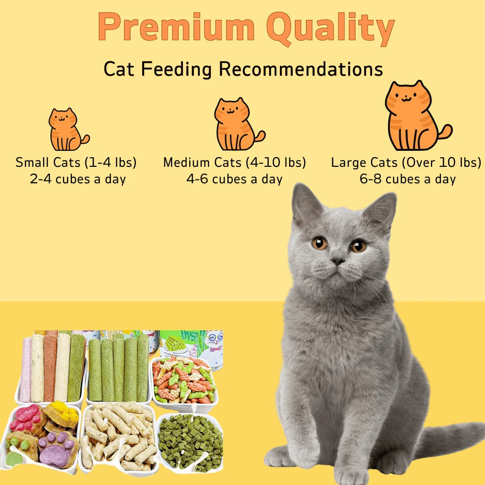 Chicken Cat Grass Milk Stick, Cat Treats for Hairball Support and Teeth Cleaning, Chicken Flavored Hairball Treats for Cats