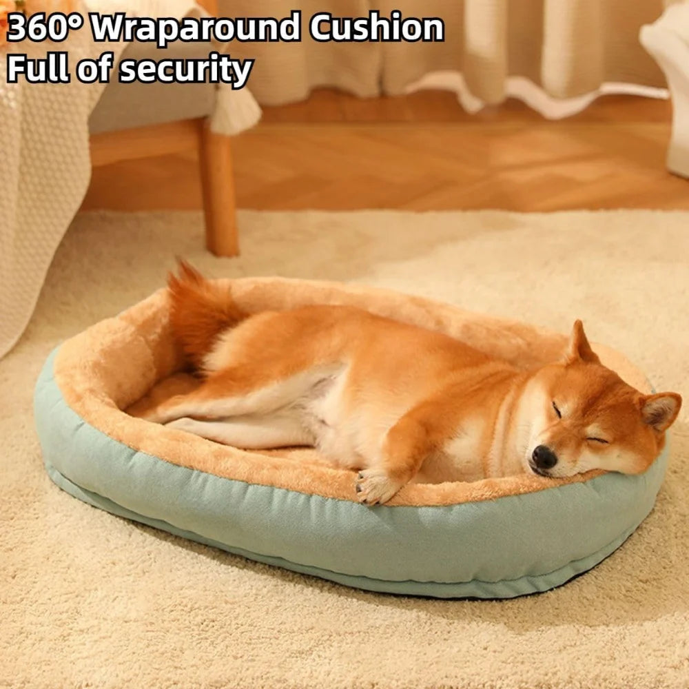 Pet Dog Cat Bed Mat, Non-Slip Detachable and Washable Pet Supplies, Warm Soft Comfortable Puppy Cushion Kennel Mat