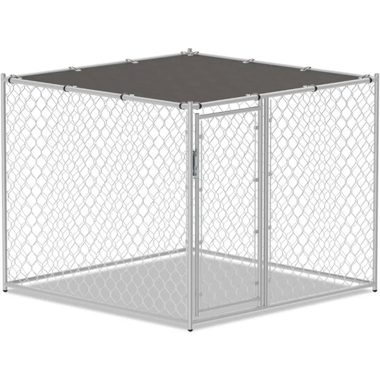 Very / 5x5 Ft Dog Kennel Outdoor For Medium Dog, Heavy Duty Alloy Steel Puppy Fence, Pet Exercise Playpen Run Cage With