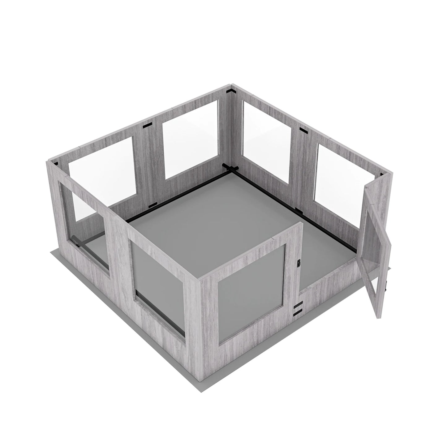 Dog Playpen 8/14 Panels Clear Tempered Glass Pet Exercise Fence House Dog Whelping Pen Box for Indoor with Waterproof Pad