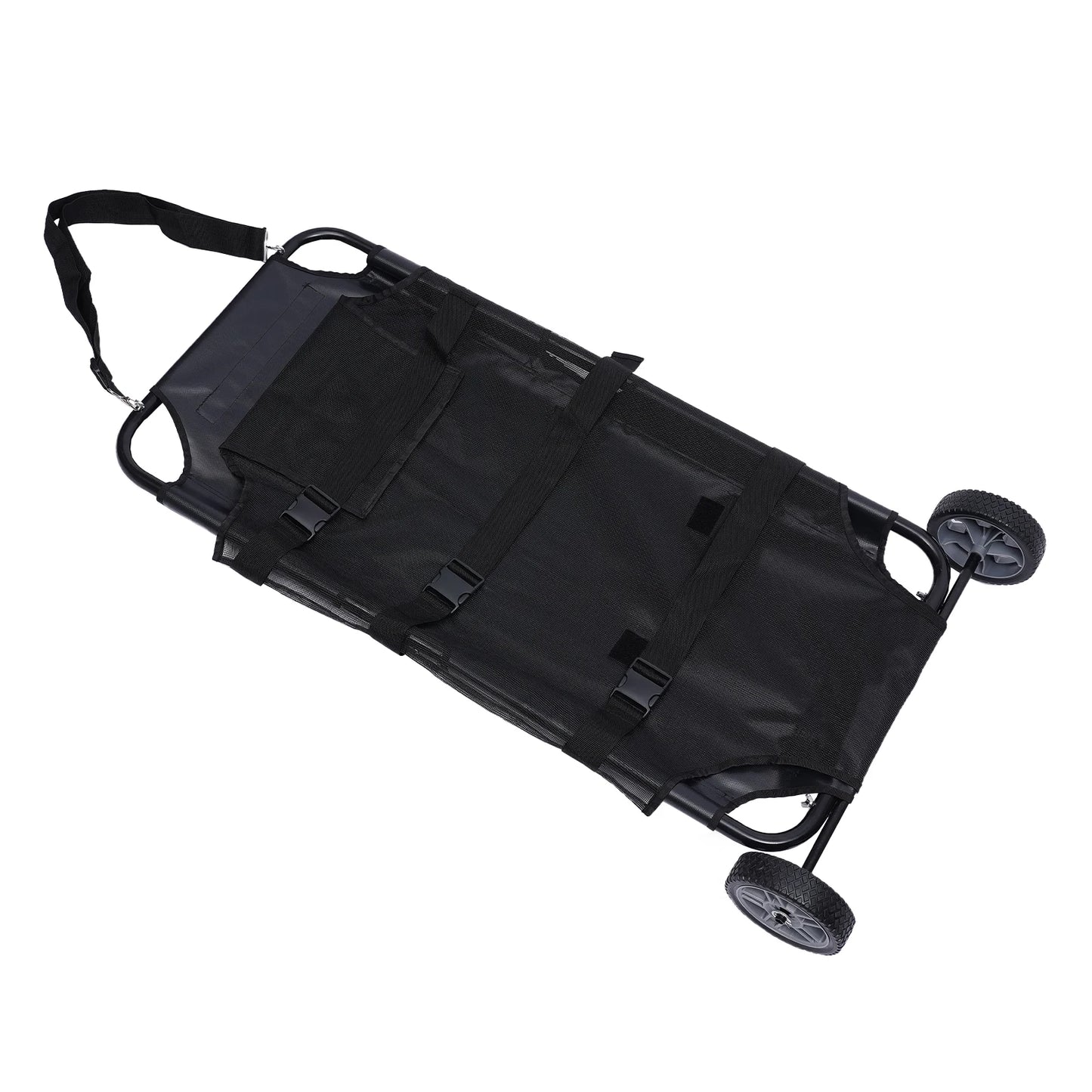 Adjustable Shoulder Strap Pet Stretcher Trolley Foldable Veterinary Transport Easy Installation Waterproof Max Load 110LBS
