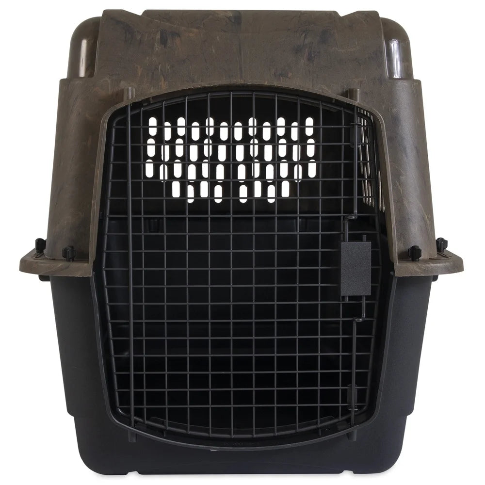 Large Plastic Dog Kennel Outdoor Indoor Pet Carrier Crate 360 Degree Ventilation Dogs 70-90 lbs Portable Travel Dog House