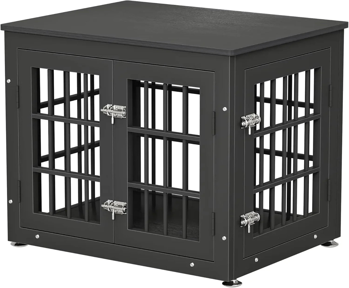 Rustic Heavy Duty Dog Crate Furniture for Extra Large Dogs, Decorative Pet House End Table, Wooden Cage Kennel Furniture Indoor
