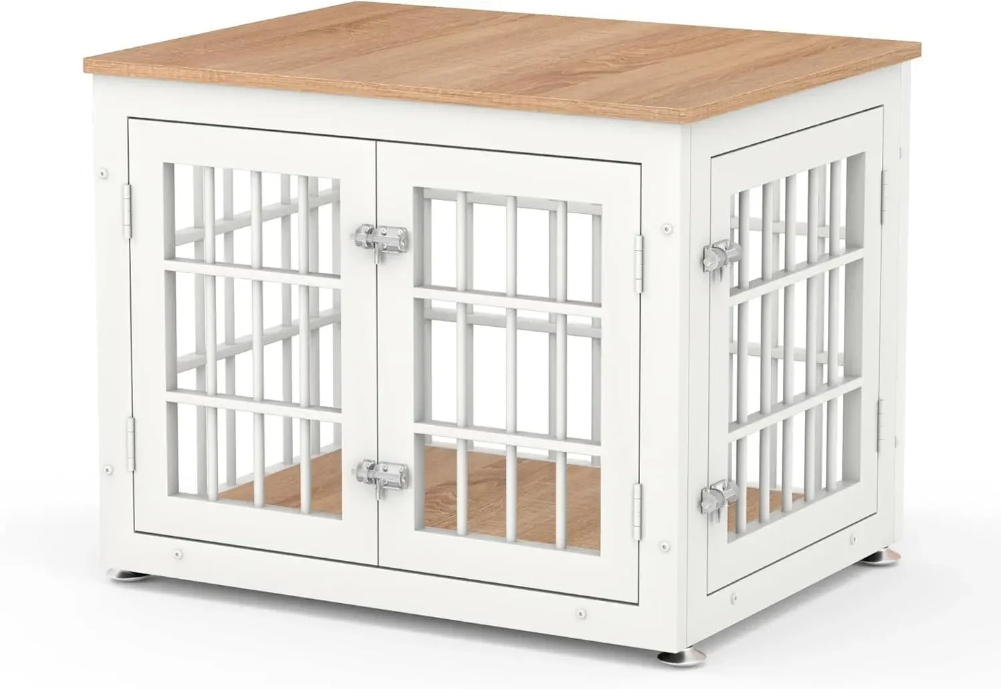Rustic Heavy Duty Dog Crate Furniture for Extra Large Dogs, Decorative Pet House End Table, Wooden Cage Kennel Furniture Indoor