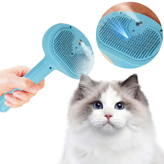 Cat Steam Brush Hair Remover Brush Multi-Function Cat Grooming Brush Floating Hair Brush Dematting Comb for Small & Large Pets