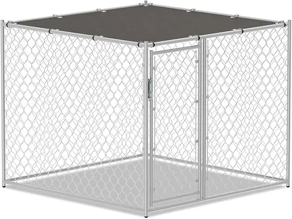 Very / 5x5 Ft Dog Kennel Outdoor For Medium Dog, Heavy Duty Alloy Steel Puppy Fence, Pet Exercise Playpen Run Cage With